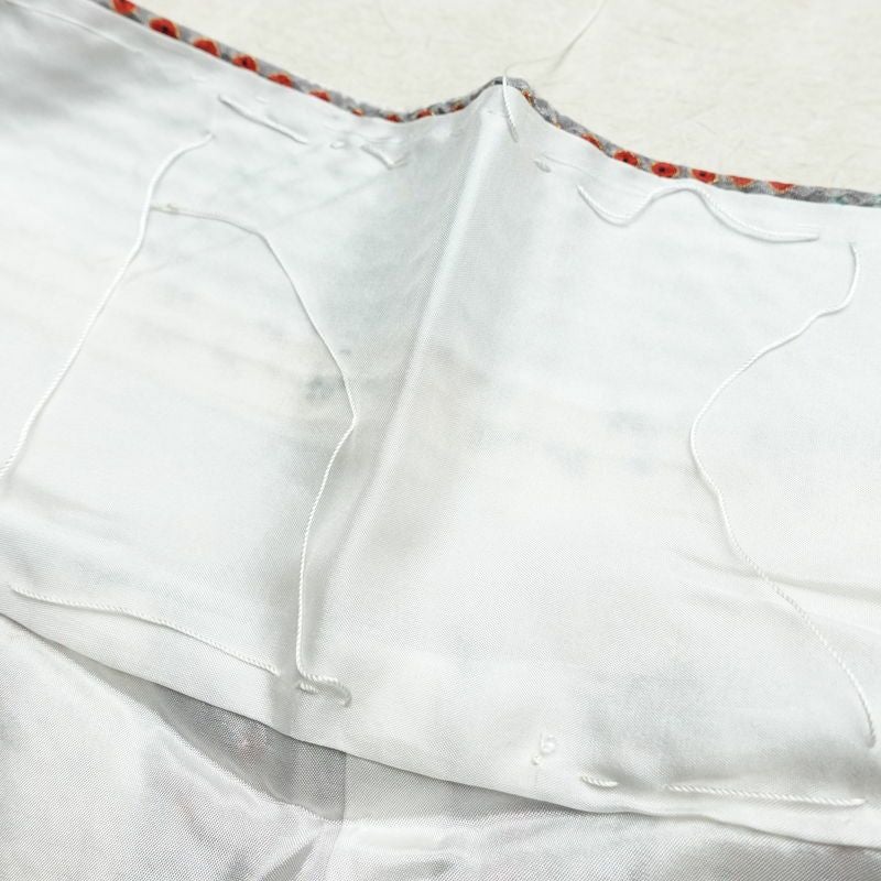 小紋 美品 ふくれ織 総柄 正絹 縞柄・線柄 袷仕立て 身丈152.5cm 裄丈64.5cm 一部しつけ糸付き 金彩 着物 古典柄 多色使い_画像19