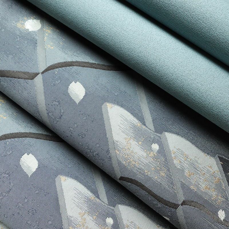 袋帯 六通柄 美品 フォーマル用 正絹 古典柄 金糸 銀糸 帯 桜 花びら 青・紺_画像19