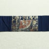 名古屋帯 太鼓柄 正絹 幾何学柄・抽象柄 名古屋仕立て 箔 帯 青・紺_画像12