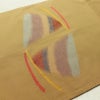 袋帯 太鼓柄 一般用 正絹 幾何学柄・抽象柄 帯 黄・黄土色_画像17