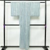 盛夏 小紋 良品 夏用 絽 正絹 花柄 単衣仕立て 身丈154.5cm 裄丈63cm 着物 青・紺_画像2