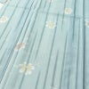 盛夏 小紋 良品 夏用 絽 正絹 花柄 単衣仕立て 身丈154.5cm 裄丈63cm 着物 青・紺_画像5
