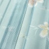 盛夏 小紋 良品 夏用 絽 正絹 花柄 単衣仕立て 身丈154.5cm 裄丈63cm 着物 青・紺_画像8