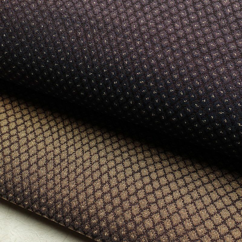 袋帯 全通柄 一般用 正絹 チェック・格子柄 多色使い_画像7