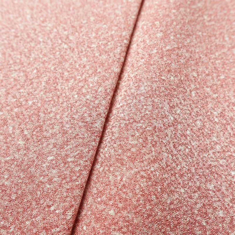 色無地 良品 縮緬 正絹 その他の柄 袷仕立て 身丈154.5cm 裄丈64.5cm 共八掛 ピンク_画像7