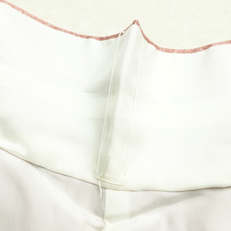 色無地 良品 縮緬 正絹 その他の柄 袷仕立て 身丈154.5cm 裄丈64.5cm 共八掛 ピンク_画像17