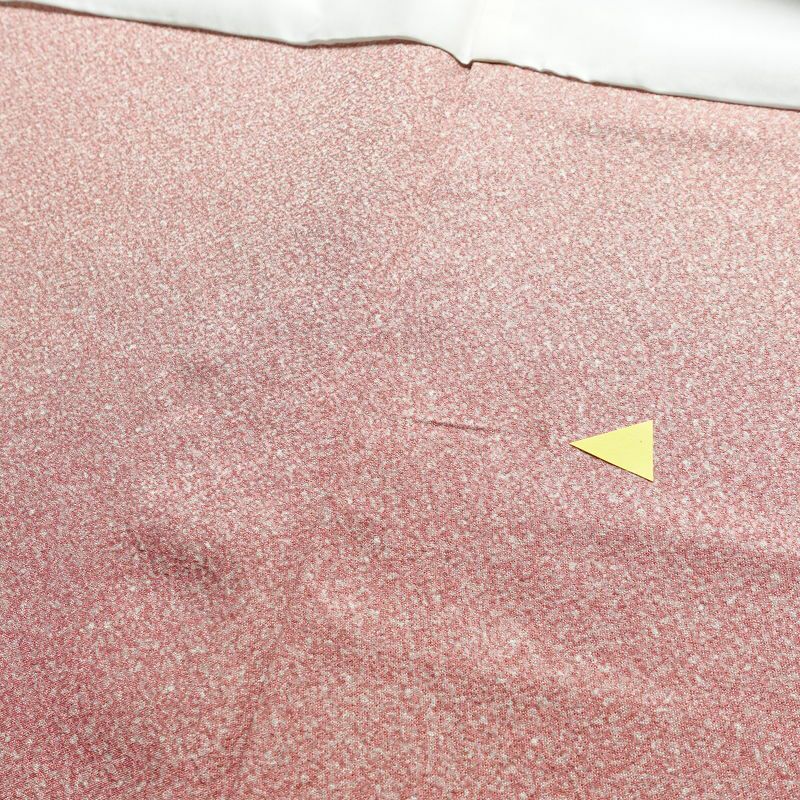 色無地 良品 縮緬 正絹 その他の柄 袷仕立て 身丈154.5cm 裄丈64.5cm 共八掛 ピンク_画像18