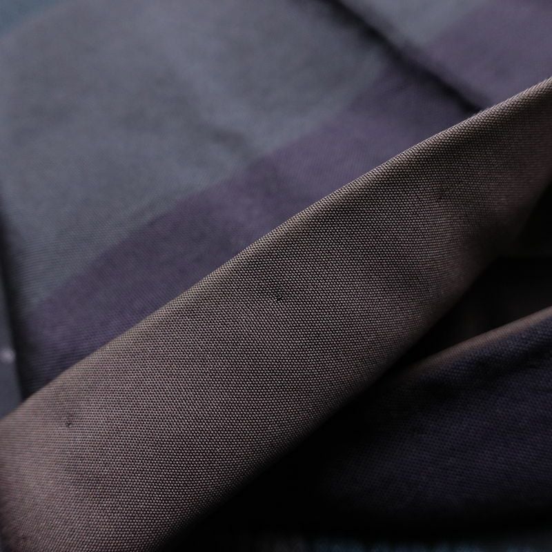 大島紬 証紙あり 絞り 正絹 縞柄・線柄 袷仕立て 身丈162cm 裄丈67cm 青・紺_画像15