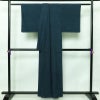 紬 しつけ糸付き 正絹 無地 袷仕立て 身丈157cm 裄丈63.5cm 青・紺_画像2