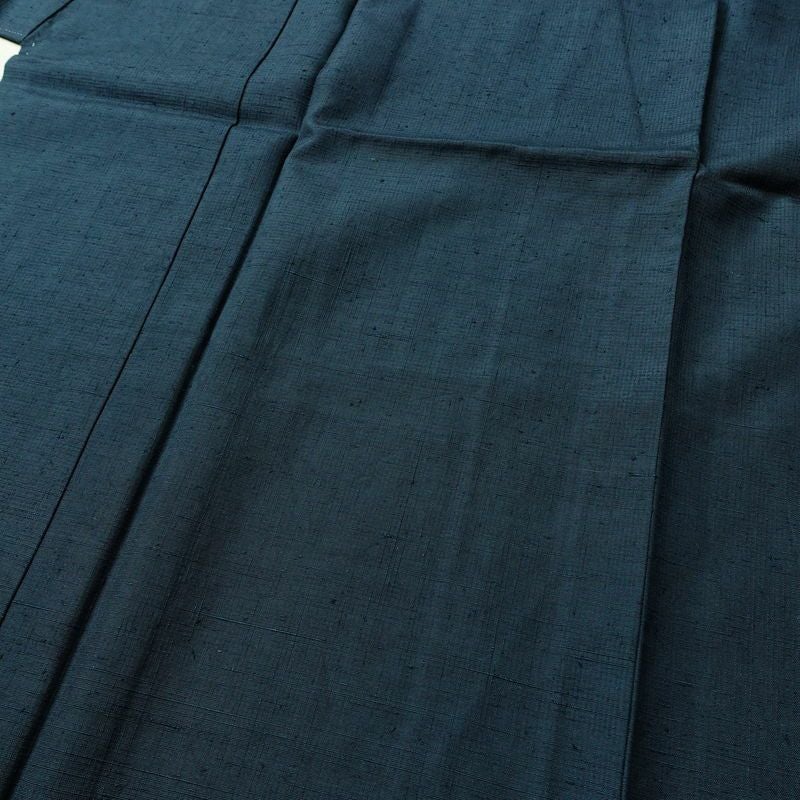 紬 しつけ糸付き 正絹 無地 袷仕立て 身丈157cm 裄丈63.5cm 青・紺_画像5