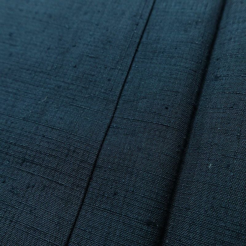 紬 しつけ糸付き 正絹 無地 袷仕立て 身丈157cm 裄丈63.5cm 青・紺_画像6
