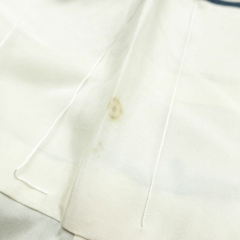 紬 しつけ糸付き 正絹 無地 袷仕立て 身丈157cm 裄丈63.5cm 青・紺_画像18