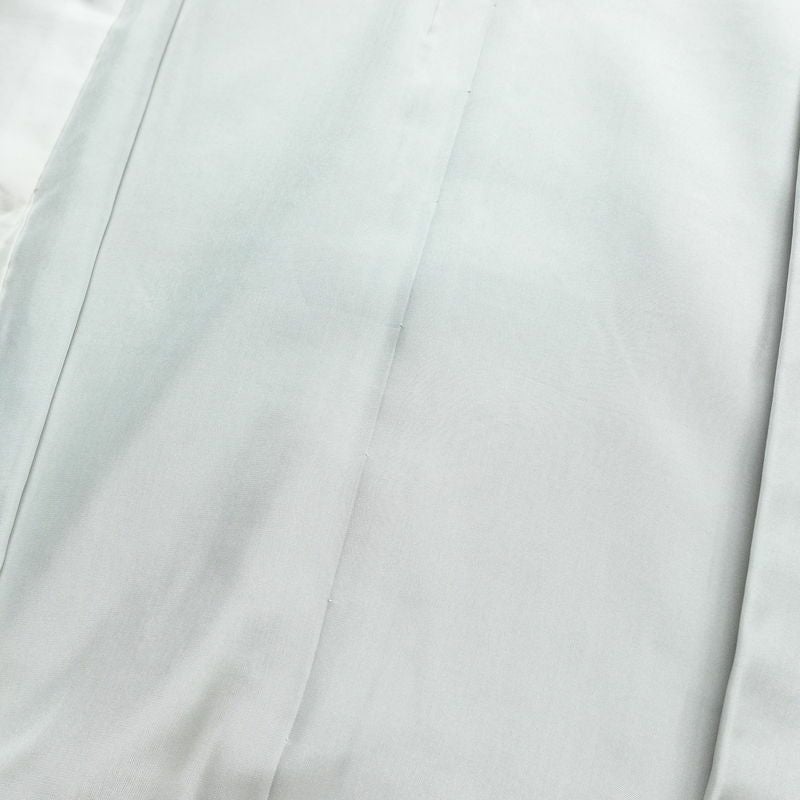 訪問着 良品 三猿 紬地 正絹 花柄 袷仕立て 身丈162.5cm 裄丈66cm 箔 一部しつけ糸付き 金彩 緑・うぐいす色_画像18