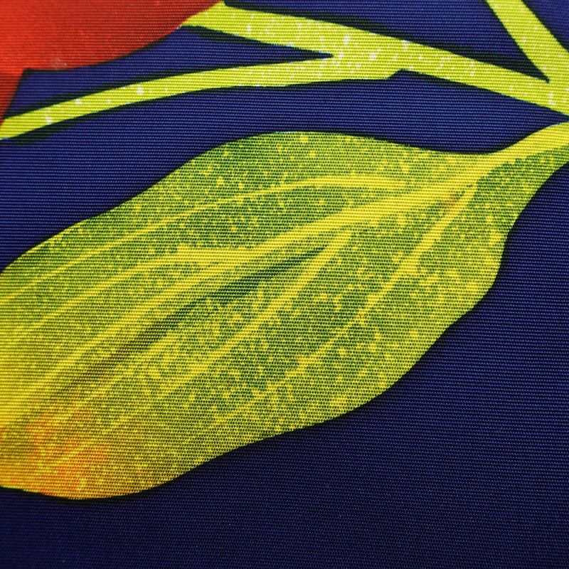 名古屋帯 太鼓柄 正絹 花柄 名古屋仕立て 青・紺_画像4