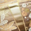 袋帯 六通柄 フォーマル用 正絹 古典柄 金糸 紅葉 菊 茶_画像6