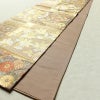 袋帯 六通柄 フォーマル用 正絹 古典柄 金糸 紅葉 菊 茶_画像8