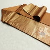 名古屋帯 太鼓柄 正絹 その他の柄 名古屋仕立て 刺繍 金通し 茶_画像21