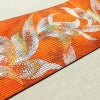 名古屋帯 六通柄 正絹 木の葉・植物柄 名古屋仕立て 橙_画像11