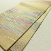 袋帯 六通柄 良品 飾り付き フォーマル用 正絹 流水・波柄 クリーム_画像9