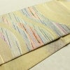 袋帯 六通柄 良品 飾り付き フォーマル用 正絹 流水・波柄 クリーム_画像12