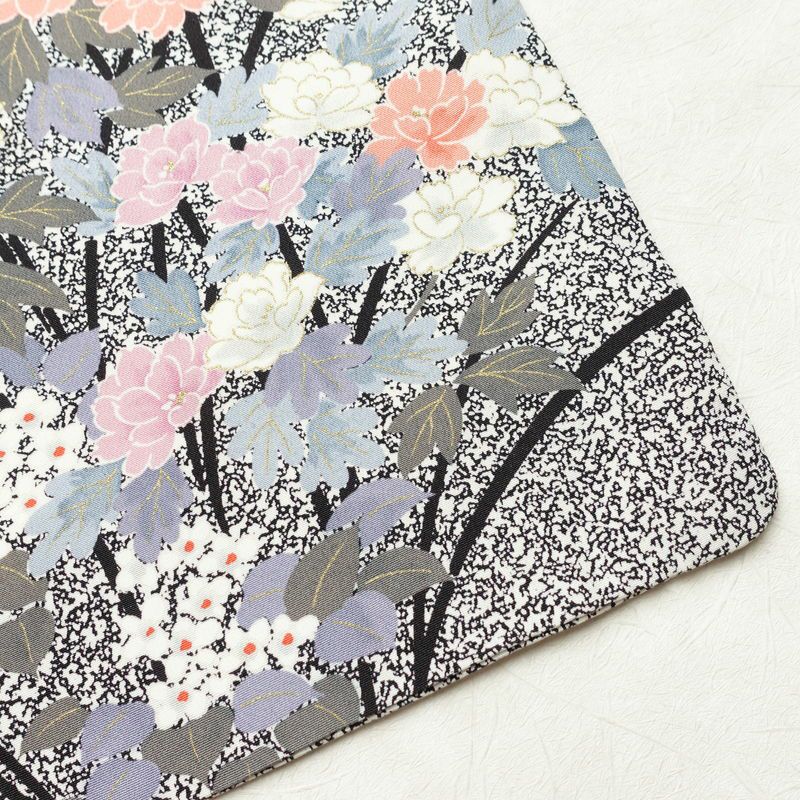 訪問着 正絹 花柄 袷仕立て 身丈162cm 裄丈67cm 箔 グレー_画像16