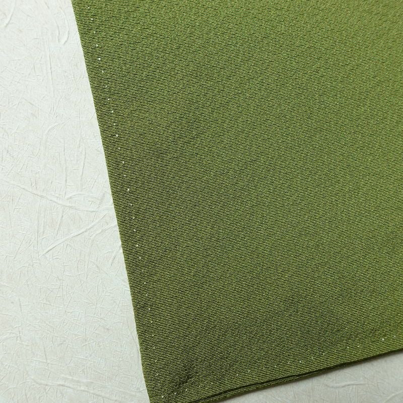 色無地 縮緬 一つ紋付き 正絹 無地 袷仕立て 身丈159cm 裄丈65.5cm 緑・うぐいす色_画像9