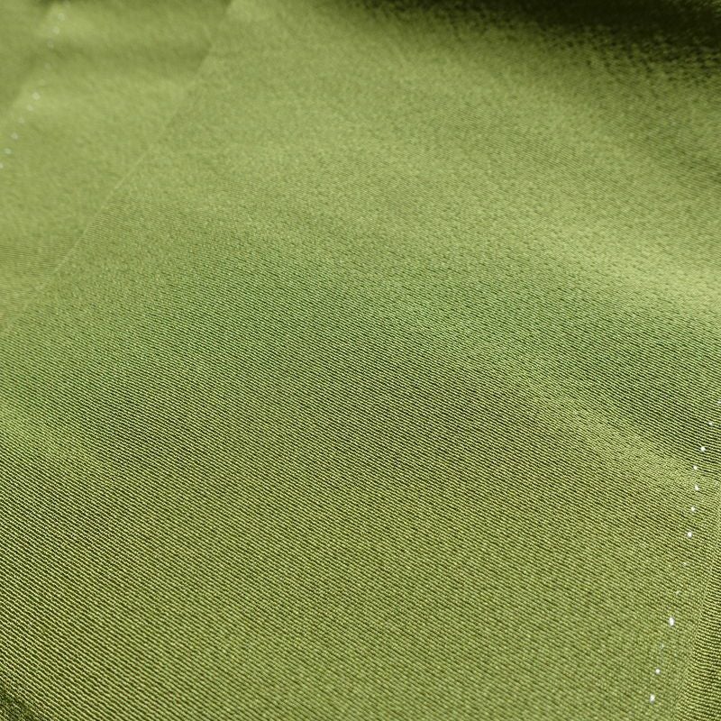 色無地 縮緬 一つ紋付き 正絹 無地 袷仕立て 身丈159cm 裄丈65.5cm 緑・うぐいす色_画像17