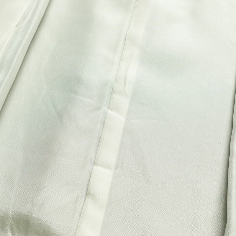 色無地 縮緬 一つ紋付き 正絹 無地 袷仕立て 身丈159cm 裄丈65.5cm 緑・うぐいす色_画像18