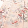 小紋 正絹 風景柄 袷仕立て 身丈160.5cm 裄丈64.5cm 箔 紅葉 菊 芍薬 ピンク_画像5