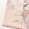 小紋 正絹 風景柄 袷仕立て 身丈160.5cm 裄丈64.5cm 箔 紅葉 菊 芍薬 ピンク_画像12
