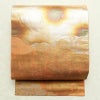 名古屋帯 六通柄 正絹 古典柄 名古屋仕立て 箔 橙_画像1