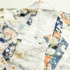 小紋 正絹 古典柄 袷仕立て 身丈165cm 裄丈65.5cm 箔 熨斗目 金彩 白_画像16