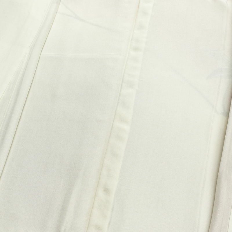 訪問着 綸子 正絹 木の葉・植物柄 袷仕立て 身丈157cm 裄丈65cm 箔 刺繍 金彩 赤・朱_画像19