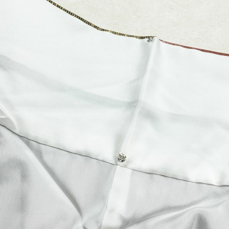 訪問着 良品 正絹 蝶・昆虫柄 袷仕立て 身丈157.5cm 裄丈65cm 箔 一部しつけ糸付き 茶_画像19