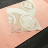 名古屋帯 太鼓柄 正絹 古典柄 名古屋仕立て 扇子 刺繍 ピンク_画像12