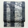 袋帯 六通柄 良品 フォーマル用 正絹 幾何学柄・抽象柄 モダン 青・紺_画像1