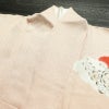 付け下げ 良品 しつけ糸付き 絞り 一つ紋付き 正絹 花柄 袷仕立て 身丈162cm 裄丈65cm ピンク_画像16