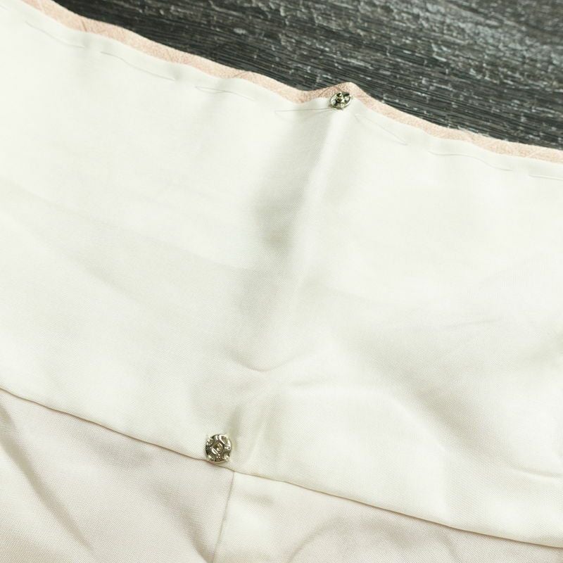 付け下げ 良品 しつけ糸付き 絞り 一つ紋付き 正絹 花柄 袷仕立て 身丈162cm 裄丈65cm ピンク_画像19