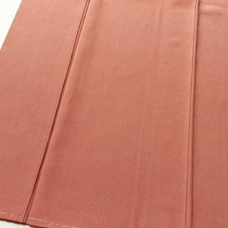 小紋 良品 鮫小紋 落款入り 縮緬 しつけ糸付き 正絹 古典柄 袷仕立て 身丈154.5cm 裄丈64cm 茶_画像4