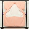 色無地 一つ紋付き 正絹 花柄 袷仕立て 身丈150.5cm 裄丈64cm ピンク_画像3