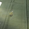 付け下げ 紬地 落款入り しつけ糸付き 正絹 その他の柄 袷仕立て 身丈166cm 裄丈70cm 箔 緑・うぐいす色_画像5
