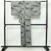 小紋 ポリエステル 幾何学柄・抽象柄 袷仕立て 身丈149cm 裄丈63.5cm グレー_画像2