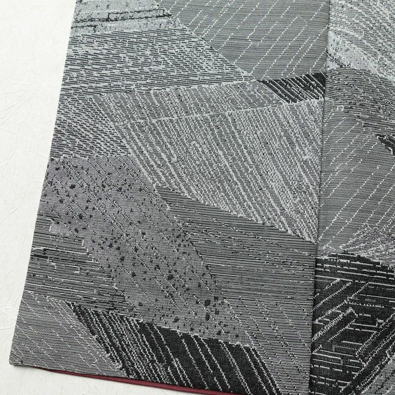 小紋 ポリエステル 幾何学柄・抽象柄 袷仕立て 身丈149cm 裄丈63.5cm グレー_画像9