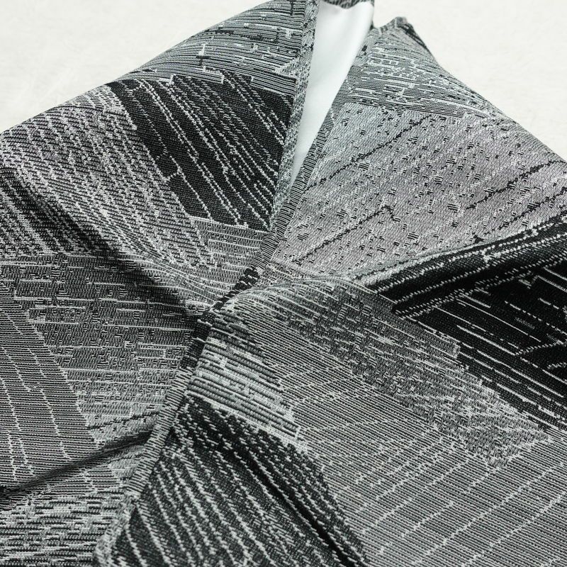 小紋 ポリエステル 幾何学柄・抽象柄 袷仕立て 身丈149cm 裄丈63.5cm グレー_画像14