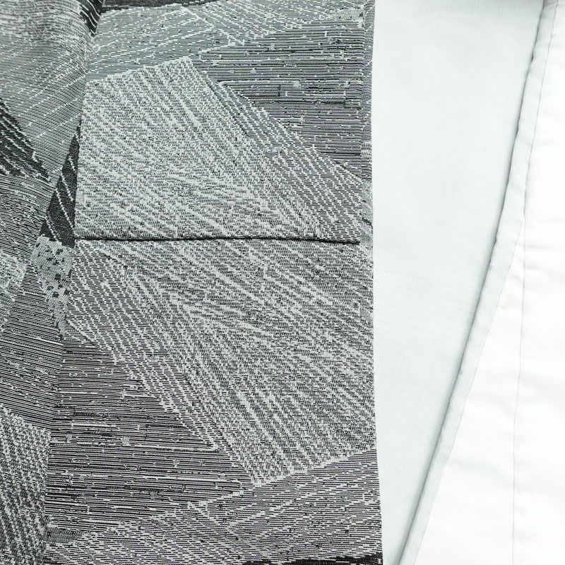 小紋 ポリエステル 幾何学柄・抽象柄 袷仕立て 身丈149cm 裄丈63.5cm グレー_画像15