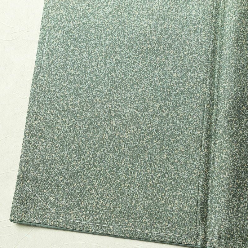 付け下げ 美品 しつけ糸付き 紬地 正絹 その他の柄 袷仕立て 身丈173.5cm 裄丈70cm 緑・うぐいす色_画像9