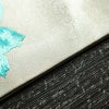 名古屋帯 太鼓柄 正絹 花柄 名古屋仕立て 刺繍 白_画像13
