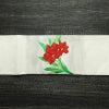 名古屋帯 太鼓柄 正絹 花柄 名古屋仕立て 刺繍 白_画像15