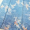 小紋 しつけ糸付き ポリエステル 花柄 袷仕立て 身丈157.5cm 裄丈65cm 青・紺_画像4