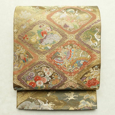 袋帯 琳派瑞祥錦 本金箔つづれ 六通柄 フォーマル用 正絹 古典柄 箔 